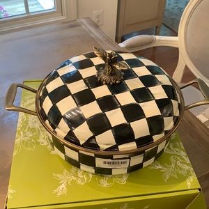 Mackenzie Childs Courtly Check 5qt Casserole Dish